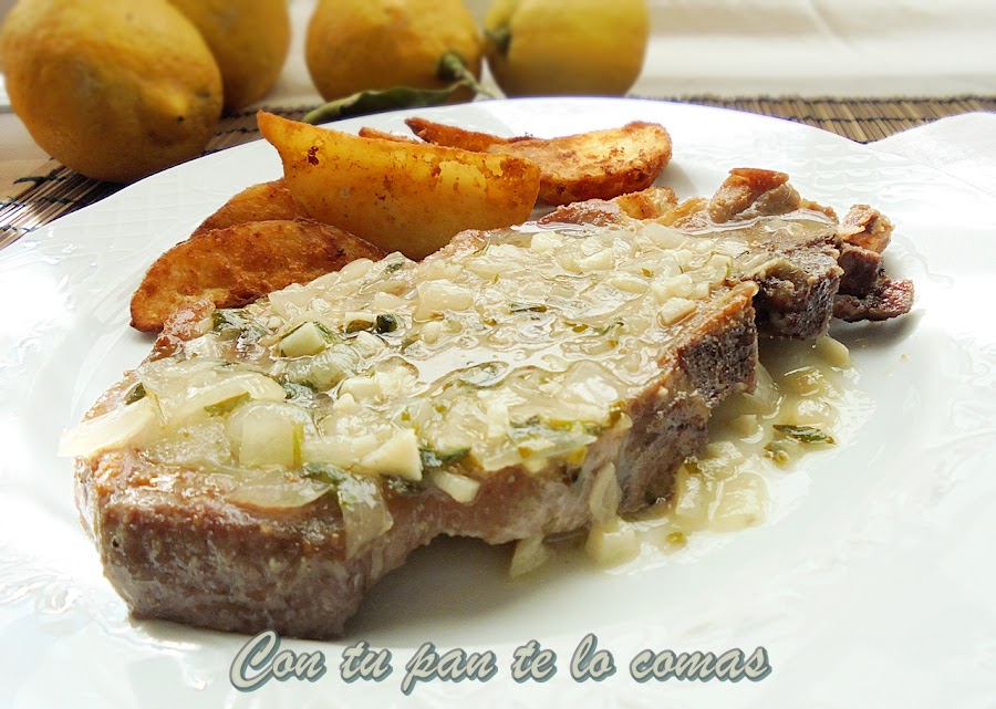 Chuletas de cerdo al limón