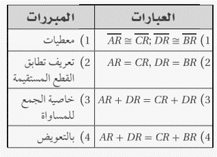 اثبات تطابق قطع مستقيمة