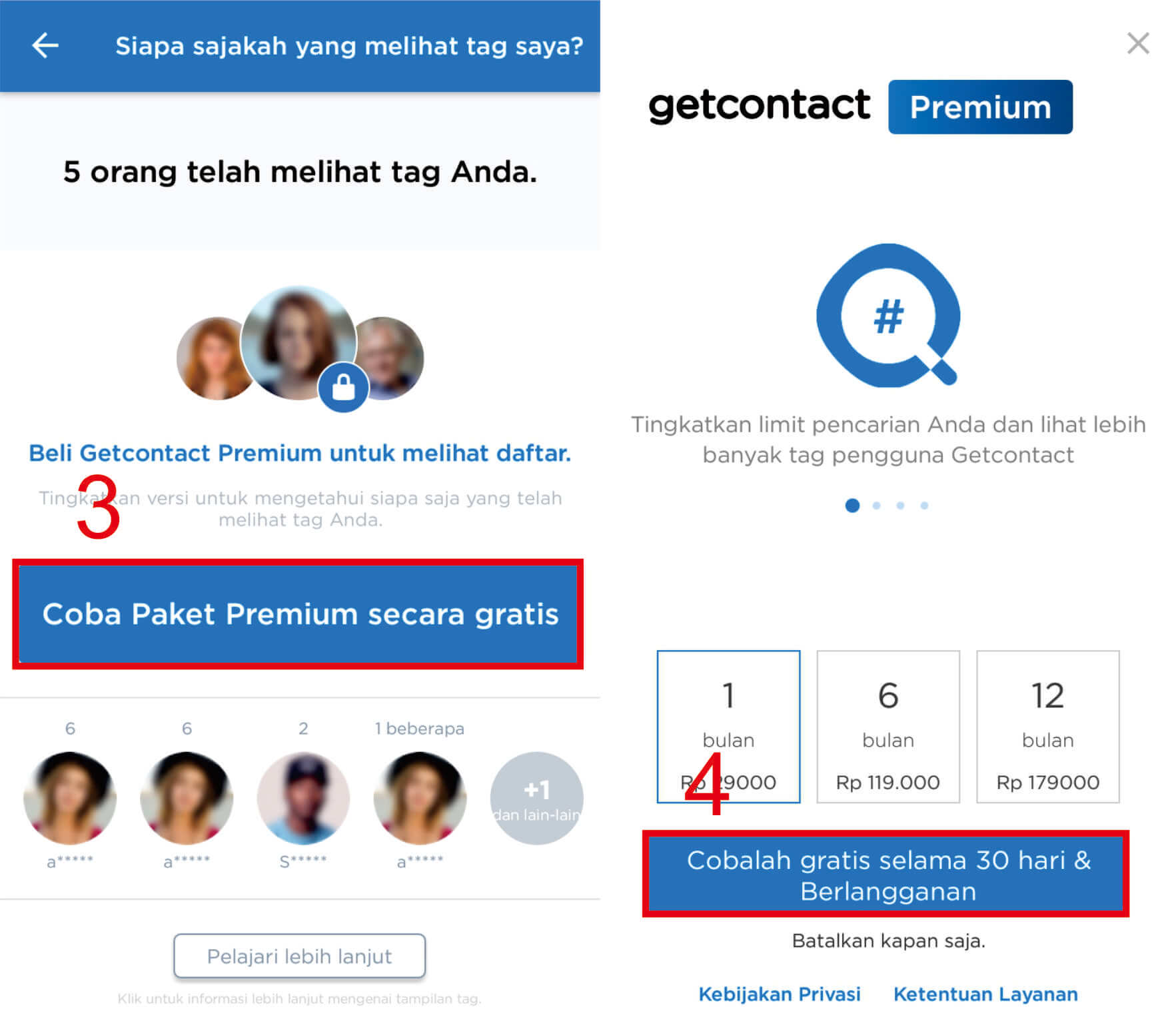 Cara Langganan GetContact Premium