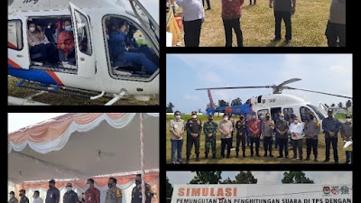 Silangen Bersama Forkopimda Tinjau Simulasi Pemungutan Suara dengan Protokol C-19 di Kotamobagu-Bitung