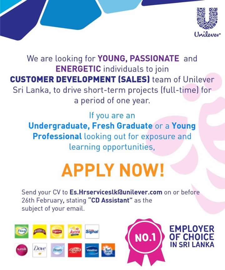 Customer Development Sales at Unilever Sri Lanka Agencylk Job