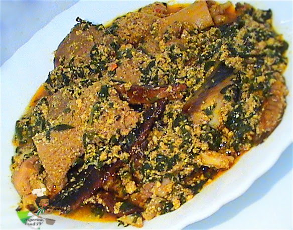 how to cook nigerian egusi soup with bitter leaf, obe efo elugusi ,ofe egusi