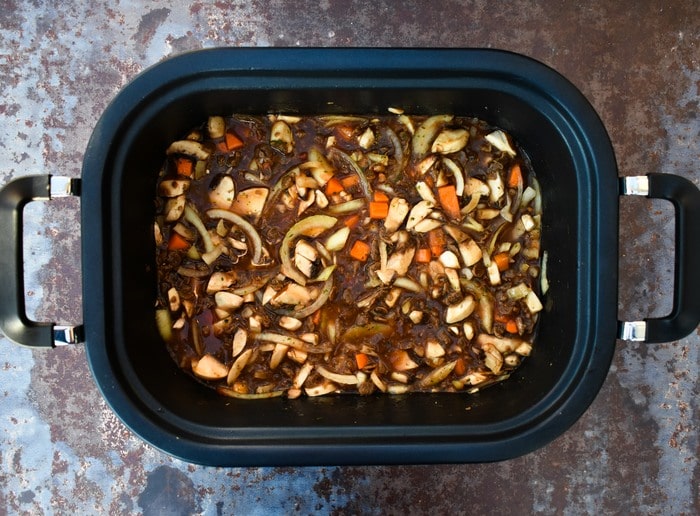 Slow Cooker Vegan Savoury Mince Tinned Tomatoes