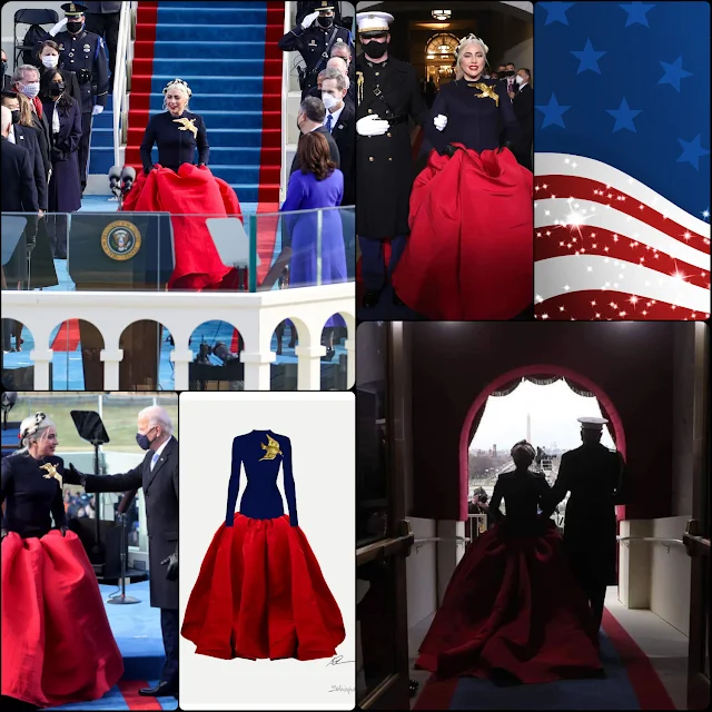 Inauguration of President Joe Biden – Lady Gaga in Schiaparelli dress by Daniel Roseberry -RUNWAY MAGAZINE