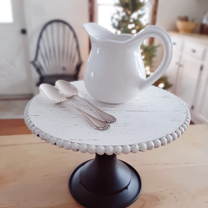 farmhouse musings New! Beaded Wood Pedestal Display