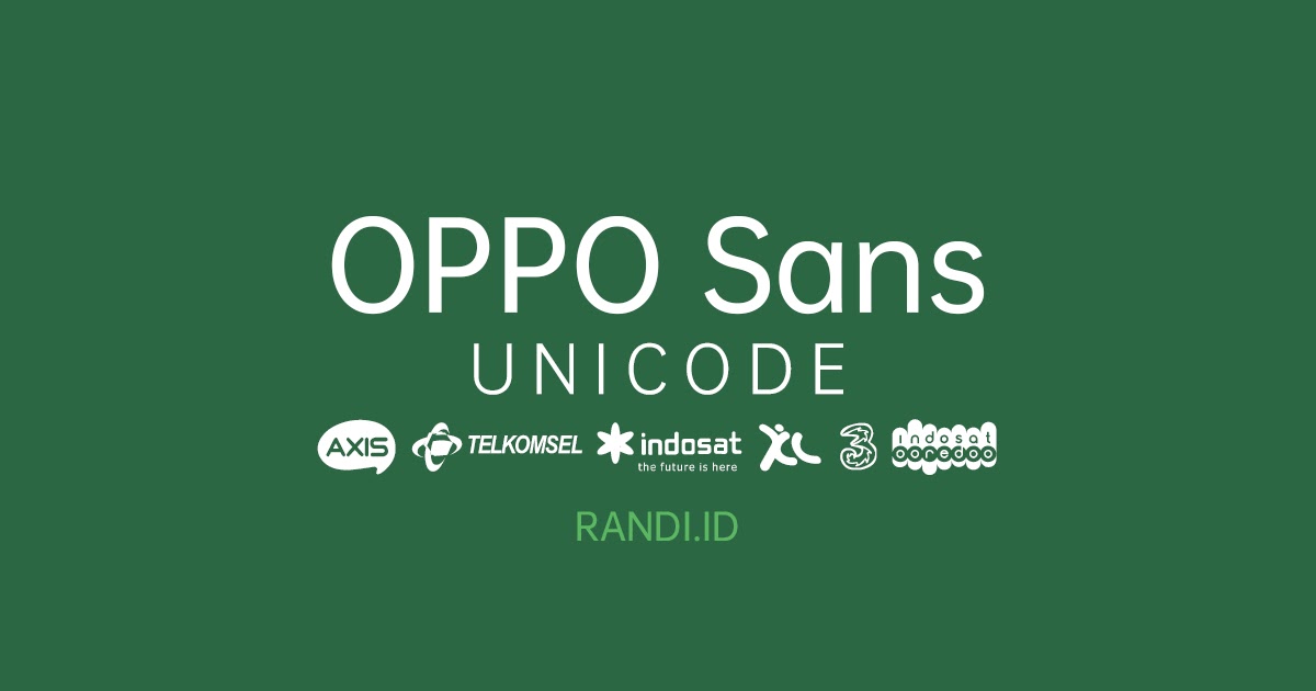 Font OPPO Sans Unicode
