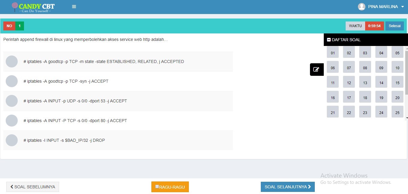 Candy CBT Aplikasi CBT Offline Gratis Mirip UNBK Puspendik
