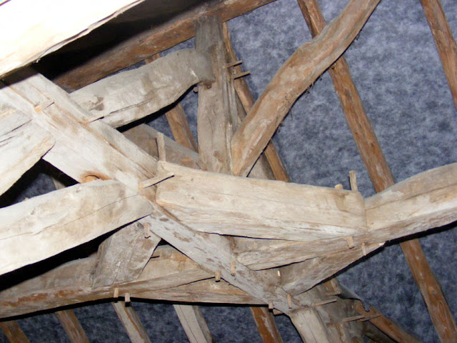 Roof beams in a 19C house, Indre et Loire, France. Photo by Loire Valley Time Travel.