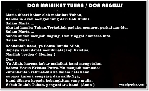 Doa Angelus Katolik Bahasa Indonesia
