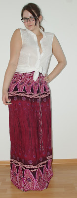 [Fashion] Ethno Boho Maxirock mit weißer Bluse // Boho maxi skirt with ethno print & white blouse