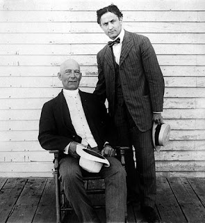 Harry Kellar (seated) with magic legend Harry Houdini