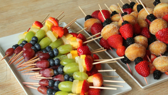 brombeeren am spieß für