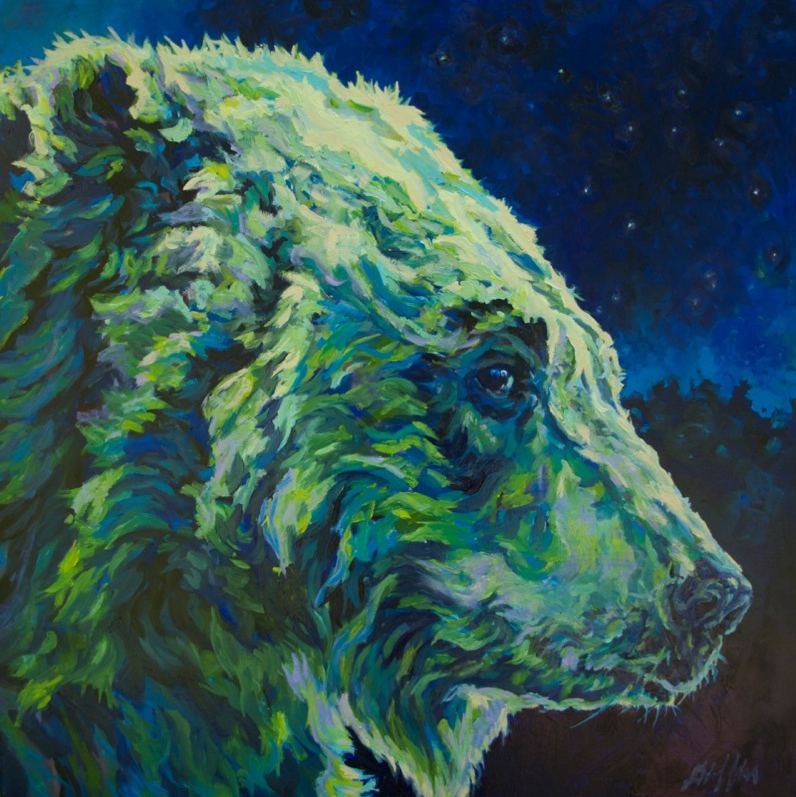 Colorful Contemporary Wildlife Art,Bear Painting "Ursa" by Contemporary Animal Artist Patricia A