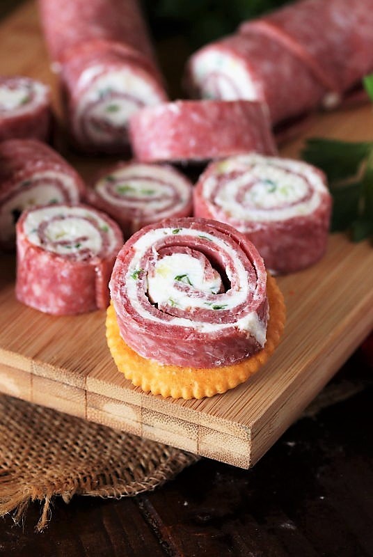 Quick & Easy Salami Cream Cheese RollUps The Kitchen is My Playground