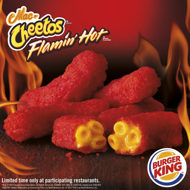 Burger King Fries Up New Flamin' Hot Mac n' Cheetos Brand Eating