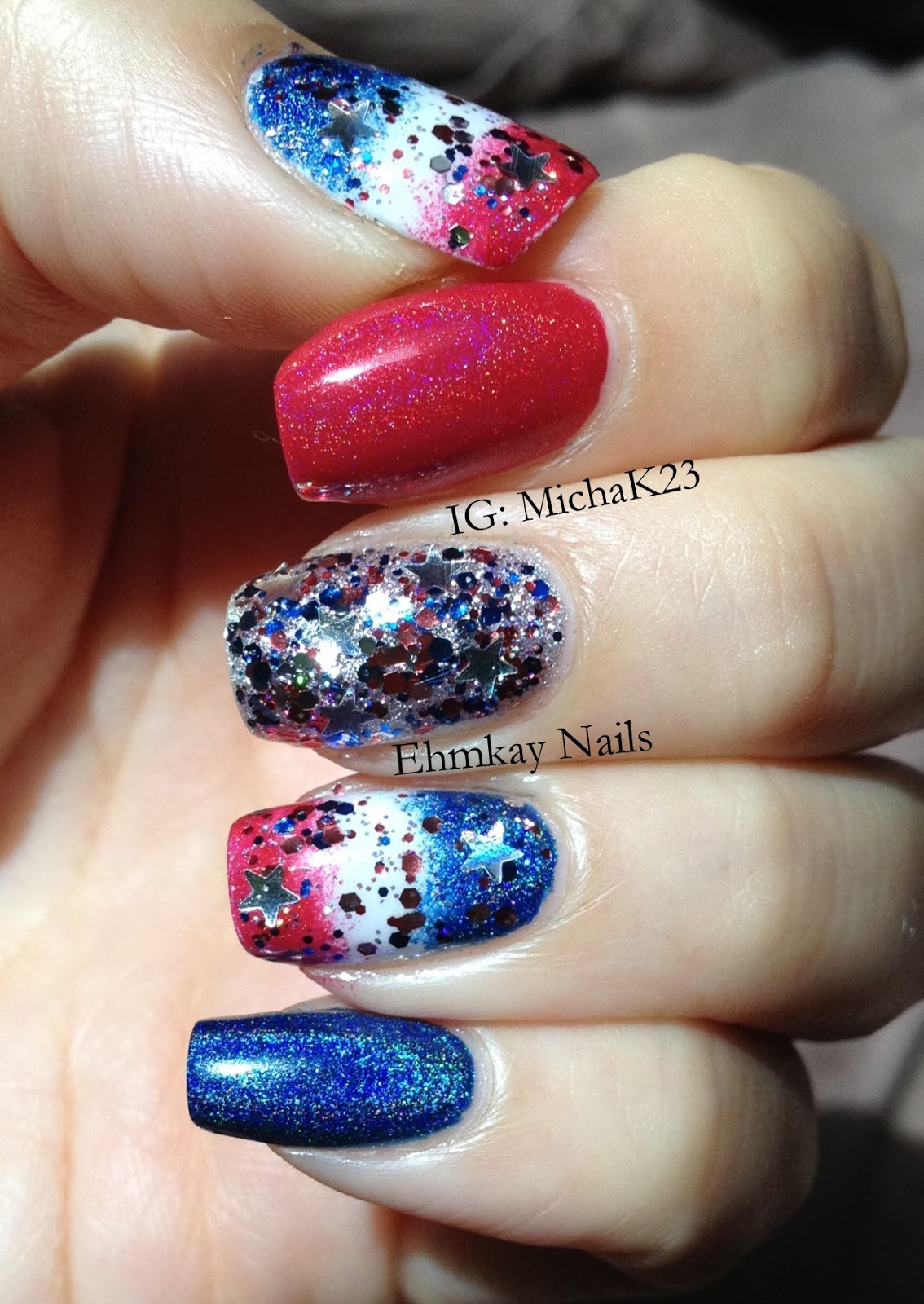 Fourth of july nails dip 20 glitter 4th of july nail art ideas