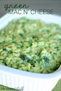green macaroni and cheese