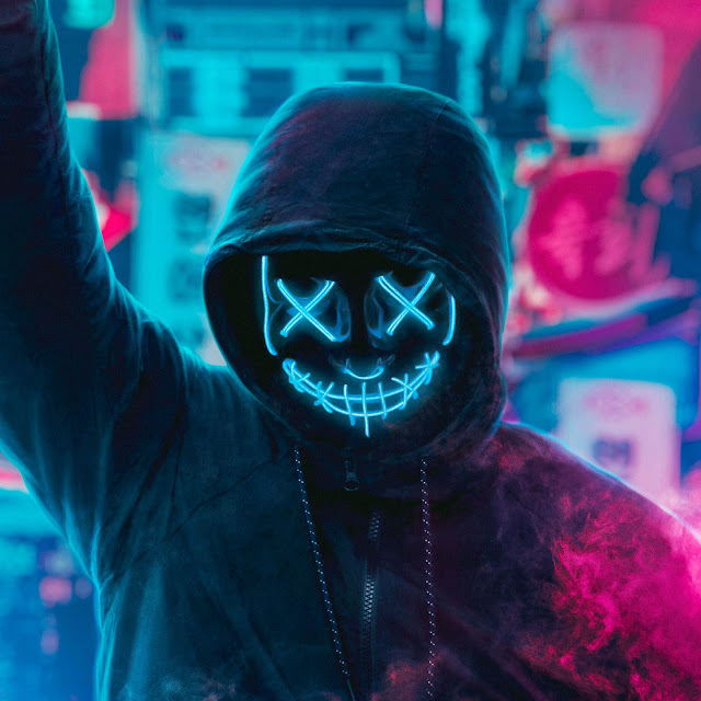 Mask Guy Neon Wallpaper - Free Wallpapers for Apple iPhone And Samsung ...