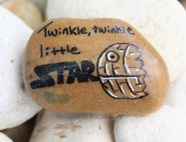 Twinkle Twinkle Little Death Star Painted Rock I Love Painted Rocks