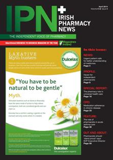 IPN Irish Pharmacy News - April 2014 | TRUE PDF | Mensile | Professionisti | Management | Distribuzione | Farmacia | Tecnologia
IPN Irish Pharmacy News has become the most talked about publication in the pharmacy market right now. Launched in November 2008 the magazine appears once a month with a double issue in July/August. Pharmacy Communications Ireland is an independent medium for all Irish Pharmacists -- community, hospital and research, and industry members to communicate through. IPN Irish Pharmacy News covers all manner of news, issues, events and business relating to the Irish pharmaceutical industry, from the dispensary to the manufacturing floor.
The magazine is a glossy, colourful and jammed pack publication offering the pharmacists a vehicle to showcase their stories and talk about the issues that matter to them. With the face of Irish Pharmacy changing everyday and the profession being forever underutilised, IPN Irish Pharmacy News understands the need for those working in pharmacy to express their concerns and voice their opinions in an independent, yet united way.
IPN Irish Pharmacy News seeks to give a broad overview of the industry and profession, yet focusing in on the pharmacists themselves.
Regular features include: news, business management and finance, pharmacy debate, clinical articles, profiles, pharmacy profiles, shop front, product profile and appointments.