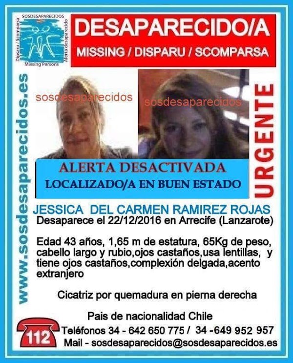 Localizada mujer desaparecida Arrecife, Lanzatote, buen estado Localizada mujer desaparecida Arrecife, Lanzatote, buen estado