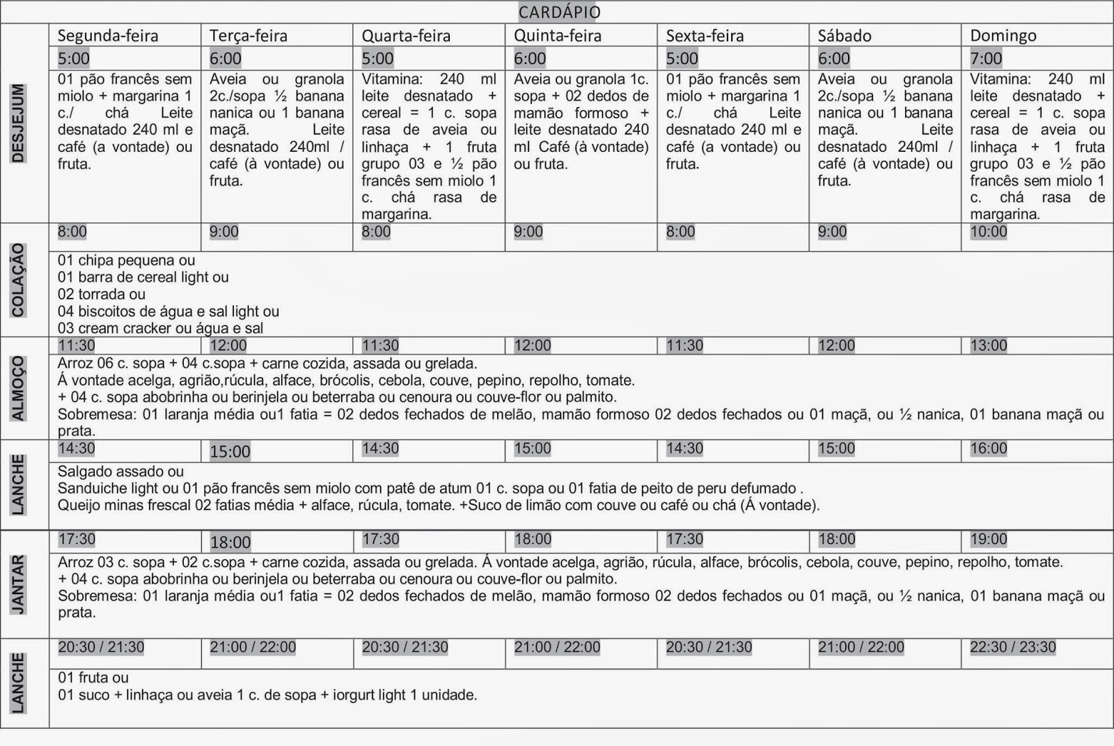 dieta das 600 calorias cardapio
