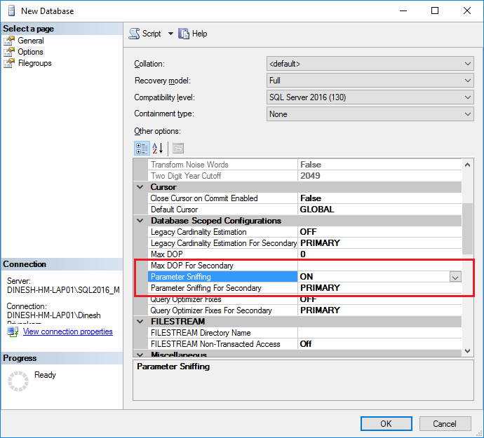 Dinesh's Blog :::: Being Compiled ::::: SQL Server 2016 - Parameter ...