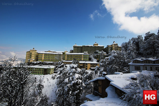 Himachal Pradesh, the Himalayan State of India, has got heavy snowfall during last week. Localites loved the snowfall initially, while various problems are making the life difficult in hills. At the same time, tourist inflow to the state has increased a lot. Max number of tourists are expected to visit Himachal hill stations next week-endTourist spots near Shimla, like Kufri, Fagu and Narkanda experienced snowfall, triggering a rush of tourists in Shimla. Likewise, the Solang ski slopes, located just 13 km uphill from Manali, saw snow turning the hill completely white. Manali had no electricity for 24 hours after snowfall and hopefully today it will be sunny out there Above photograph shows Indira Gandhi Medical College covered with white sheet of fresh snow. (IGMC, Shimla under snow)All these photographs have been shared by Varun Chaudhary except few by Amit Kanwar. Both of them are brilliant photographers from Shimla and have shared great moments with us at PHOTO JOURNEY.High altitude places like Shimla, Manali & Lahaul has seen snowfall while lower areas of the state including Dharamsala, Palampur, Solan, Nahan, Chamba and Mandi received moderate rain, bringing the temperature down considerably.A beautiful photograph of Ridge Ground of Shimla with white snow shining in late evening. There are people out on Mall road on ridge with umbrellasThe temperature has decreased in Himachal Pradesh with Shimla recording a minimum temperature of 3.6 degrees Celsius on Tuesday, down from Monday's 4.3 degrees Celsius. The night temperature in Keylong, the state's coldest place, was 2.9 degrees Celsius below the freezing point. Kalpa saw a low of minus 1.2 degrees, while the temperature was two degrees in ManaliTransportation has impacted big time in areas which have got snowfall. In fact, many of the places are not getting electricity due to brokerage of installed equipments. Appropriate authorities working hard to get out of the state. At various places, water pipes are frozen, so water supply is also creating problems for localities.Snowfall in Shimla is always welcomed by tourists, Hoteliers & local folks. But most of the times, it hit badly the life of local folks when internal transportation gets impacted, electricity & water problems start badly and many other related issues. So snowfall brings mixed emotions for different segments of society. Hotel owners become very happy, labor class also gets more than enough work and can charge more than usually  wages etcHere is a photograph of Jakhu hill covered with snow. All high deodars trees covered with white layer of snow. Check out more stuff at - http://www.flickr.com/photos/himachalgeographic/sets/72157632558096993/ 