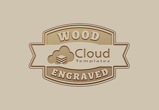 Wood Engraved Logo MockUp