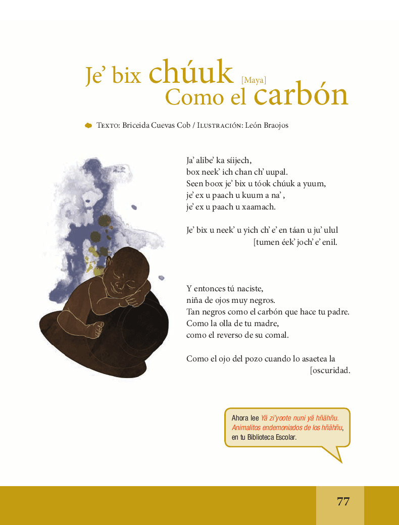 Je bix chúuk / Como el carbón - Español Lecturas 6to 2014-2015 