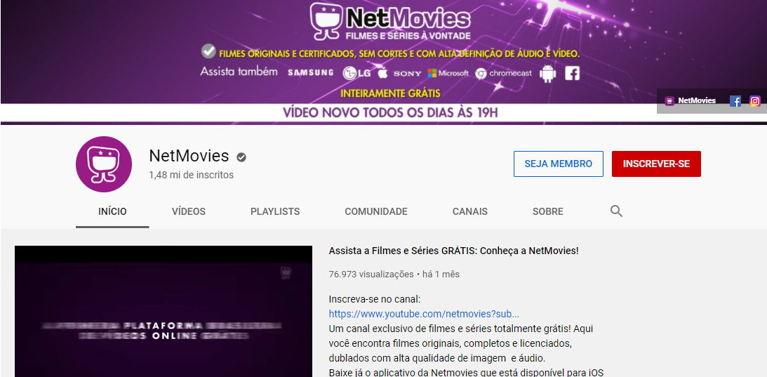 NetMovies: Streaming agora disponibiliza filmes e séries grátis - Notícias  de cinema - AdoroCinema