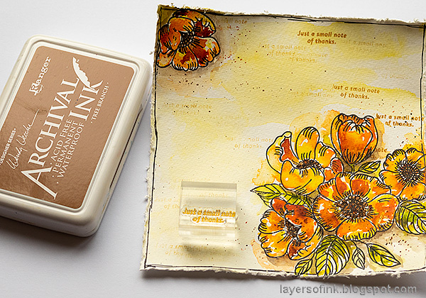 Layers of ink - Autumn Watercolor Flowers by Anna-Karin Evaldsson.