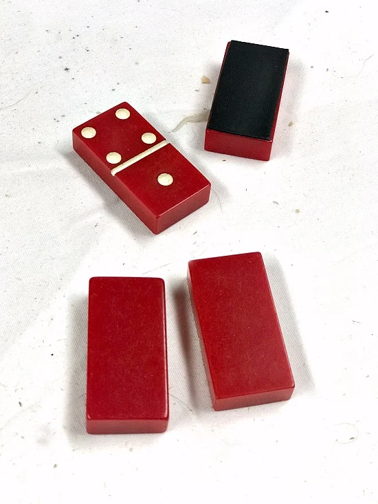 DIY Red Domino Refrigerator Magnets