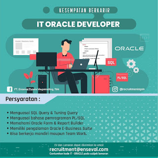 IT Oracle Developer di PT Enseval Putra Megatrading Tbk 