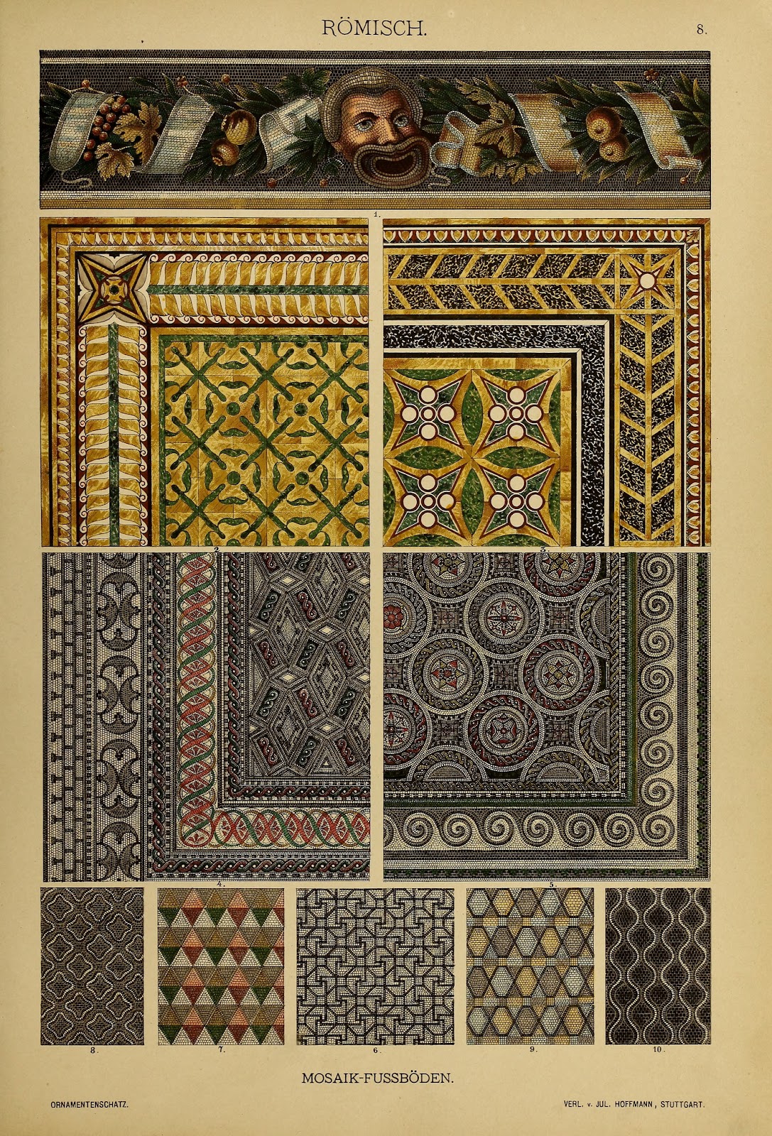 Мозаика древнего Рима орнамент