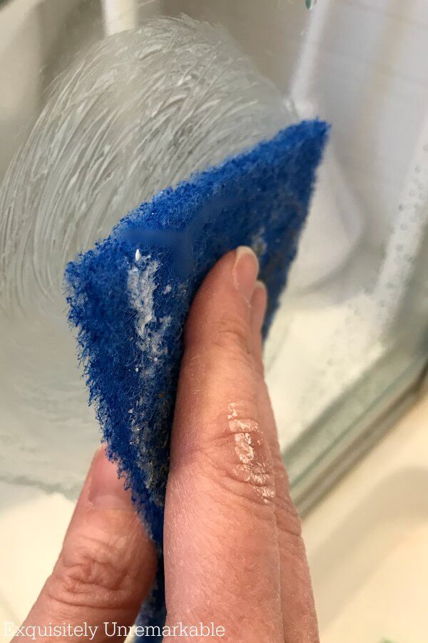 How To Clean Glass Shower Doors DIY Scrubbing shower doors