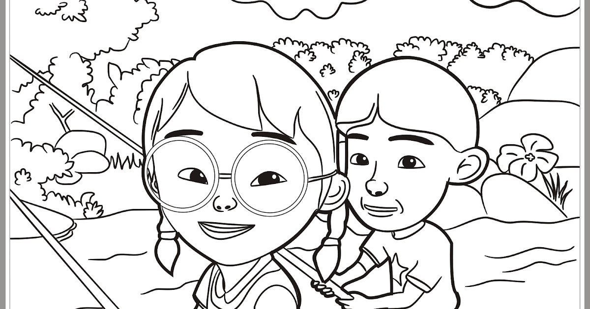 gambar mewarnai anak paud tokoh 