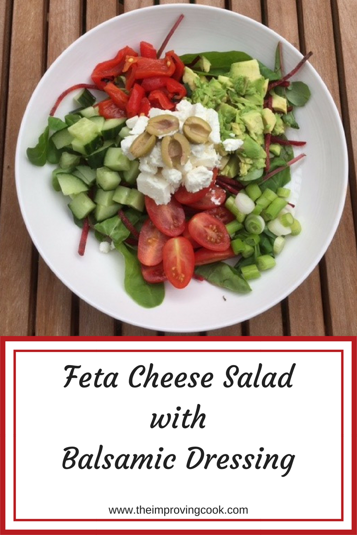 Feta Cheese Salad with Balsamic Dressing