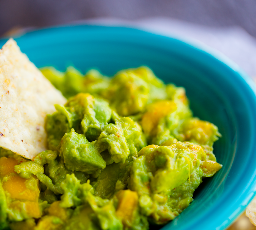 Perfectly Chunky Mango Guacamole - Vegan Recipe