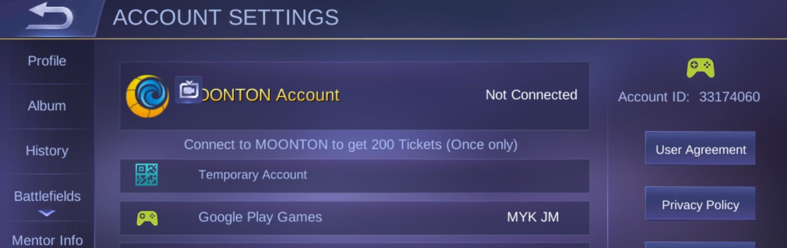 Jayson Blogs : Mobile Legend Account connection failed - Live Streaming