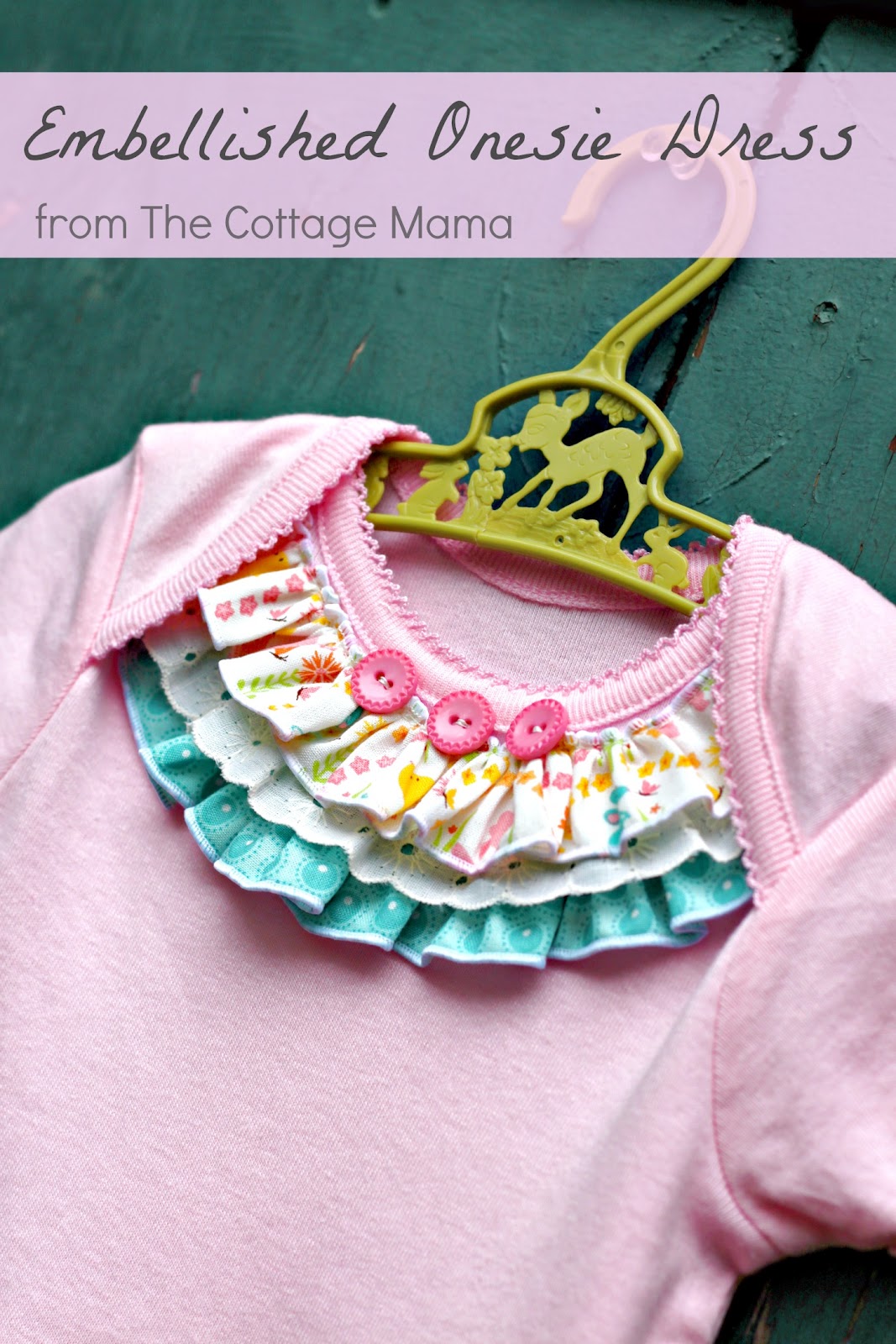 Embellished Onesie Baby Girl Dress - The Cottage Mama