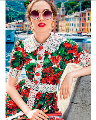 красно зелёное платье dolce and gabbana сочетание зелёного цвета