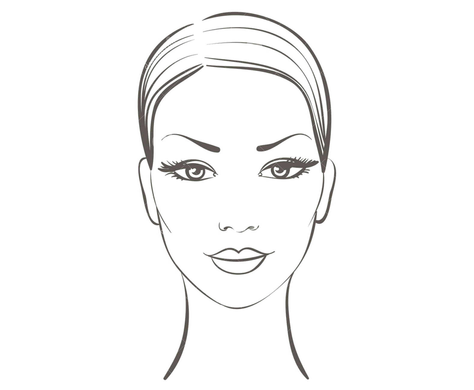 Картинка лицо для макияжа раскраска