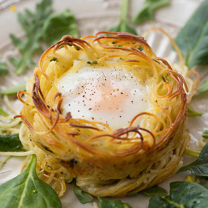 Savoring Time in the Kitchen Eggs Baked in Creamy Pasta Nests