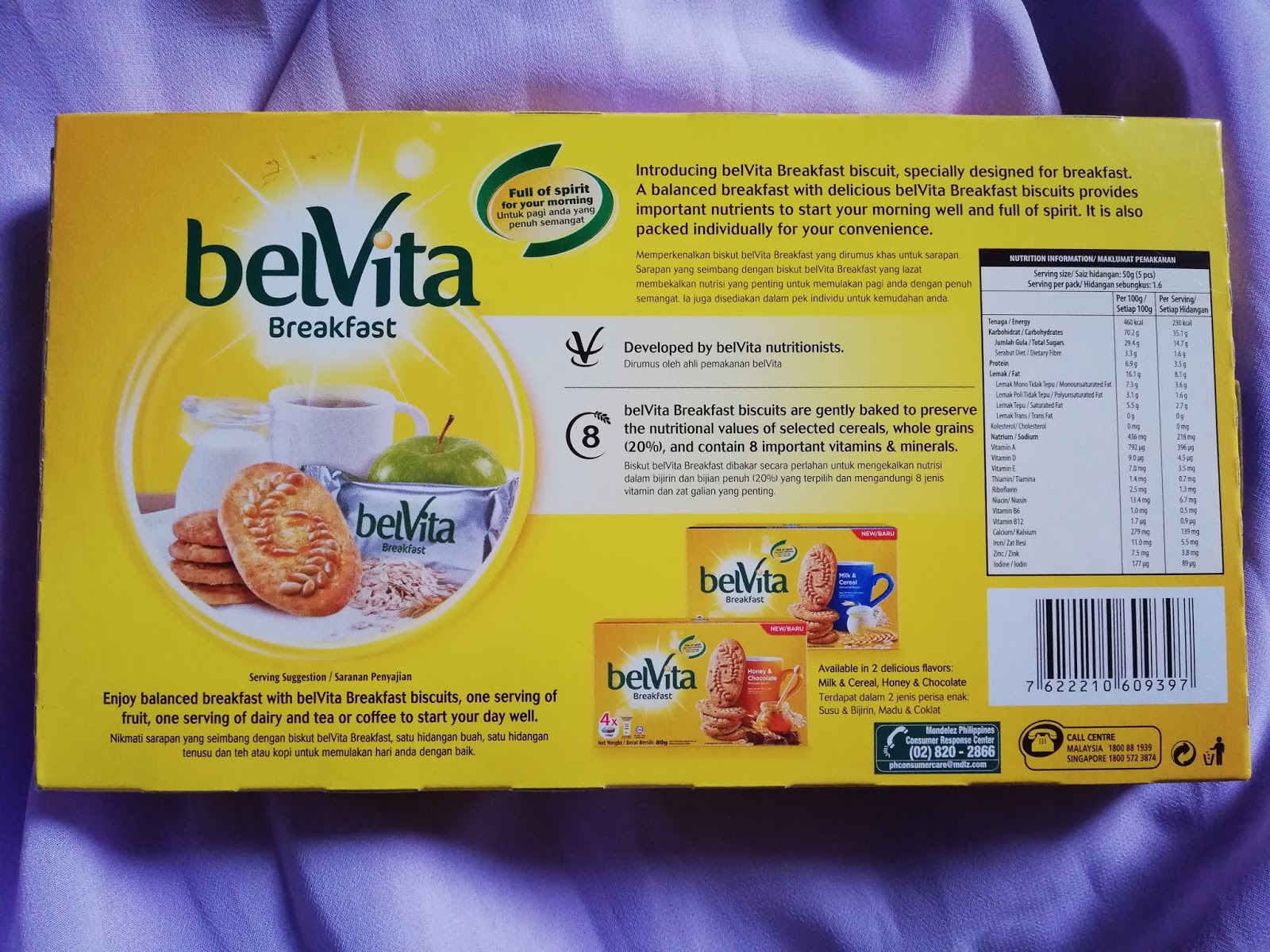 Belvita bar nutrition