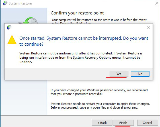 how to use system restore in windows 10