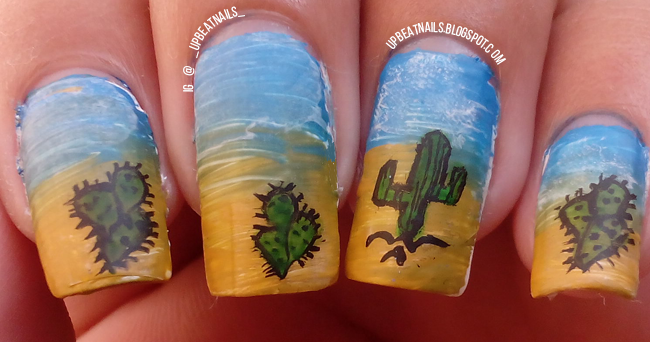 1. Cactus Flower Nail Art Tutorial - wide 7