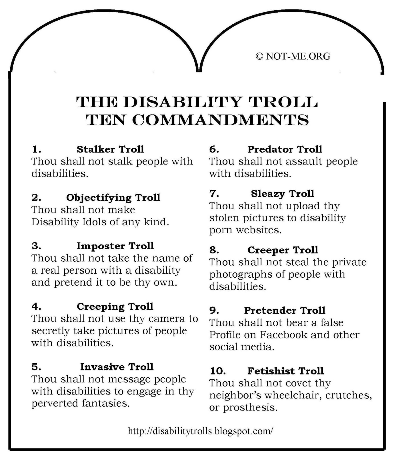 Say NO! to Facebook Predators: Disability Trolls: The Disability Troll ...