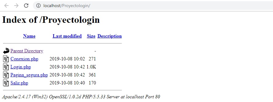 Login en php y mysql