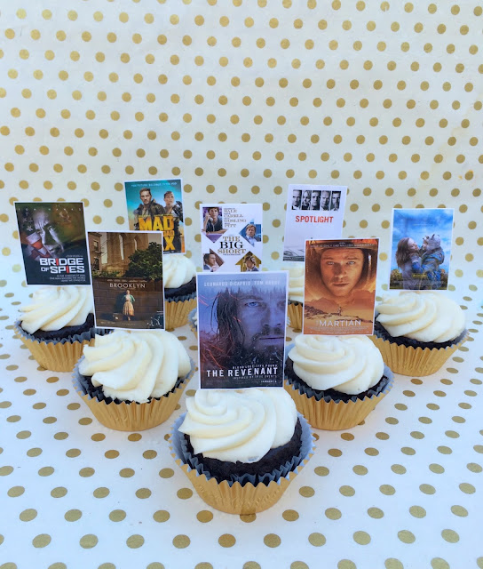 2016 Academy Award Party Cupcake Toppers - Nominees for Best Picture | www.jacolynmurphy.com
